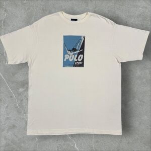 Vintage 90s Polo Sport Diving New York By Ralph Lauren USA Made Blue Tag - Large